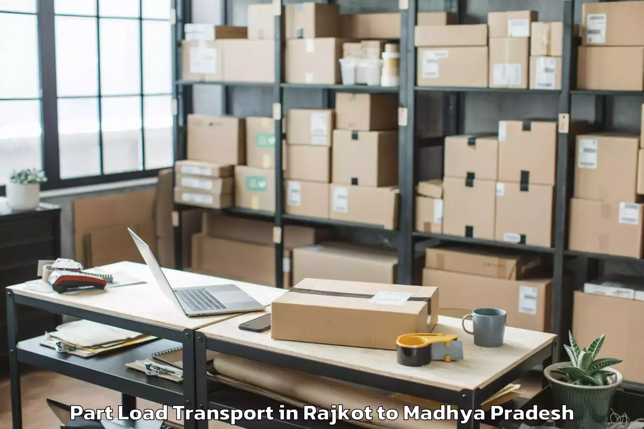 Top Rajkot to Akodia Part Load Transport Available